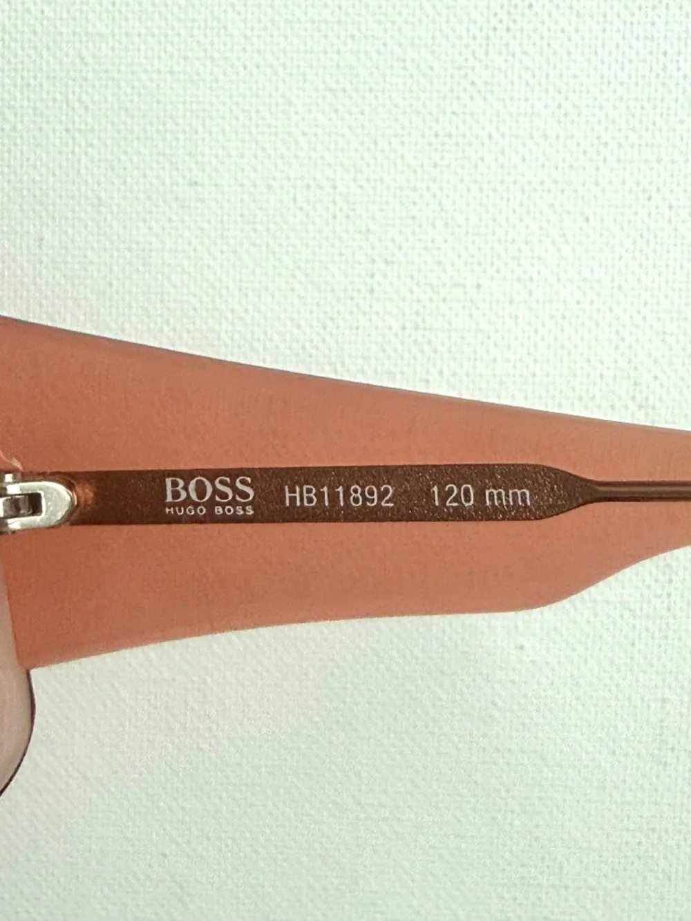 Vintage Hugo Boss HB11892 Pink Rose Gold Y2K Sunglasses